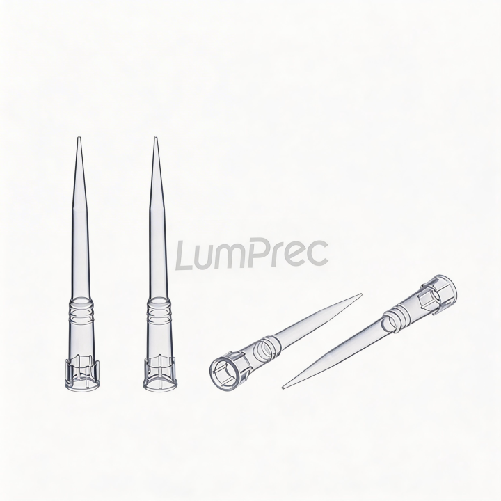 laboratory pipette tips blue clean